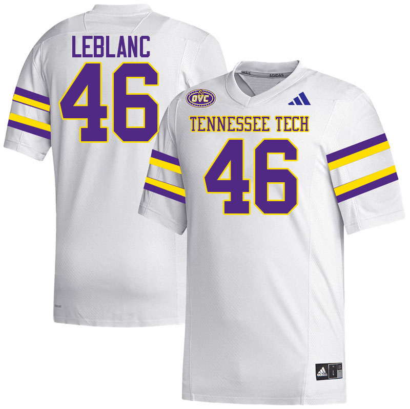 Tennessee Tech Golden Eagles #46 Dom LeBlanc College Football Jerseys,Uniforms-White